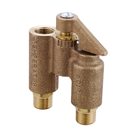 Central Brass Alliance Anti-Sweat Temperator Valve for Water Closet Tanks, NPT, Brass 555